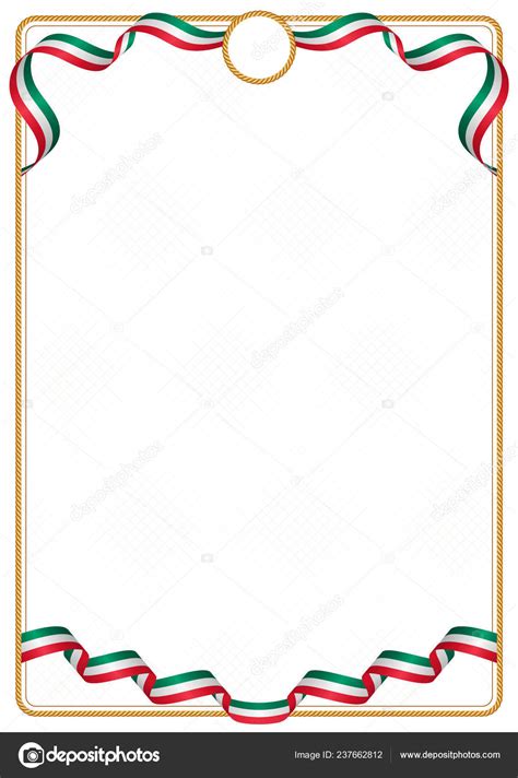 Frame Border Ribbon Colors Mexico Flag Template Elements Your