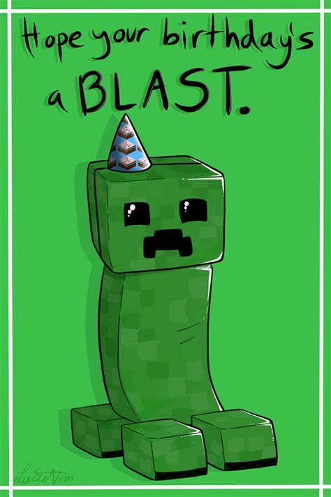 Diy Minecraft Birthday Card Do It Yourself