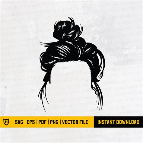 Download Messy Bun Hair Svg Hair Stylist Svg Messy hair Svg Bun | Etsy in 2020 | Svg, How to make tshirts ...
