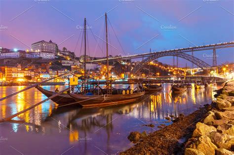 Rabelo Boats On The Douro River Porto Portugal Featuring Rabelo Boat