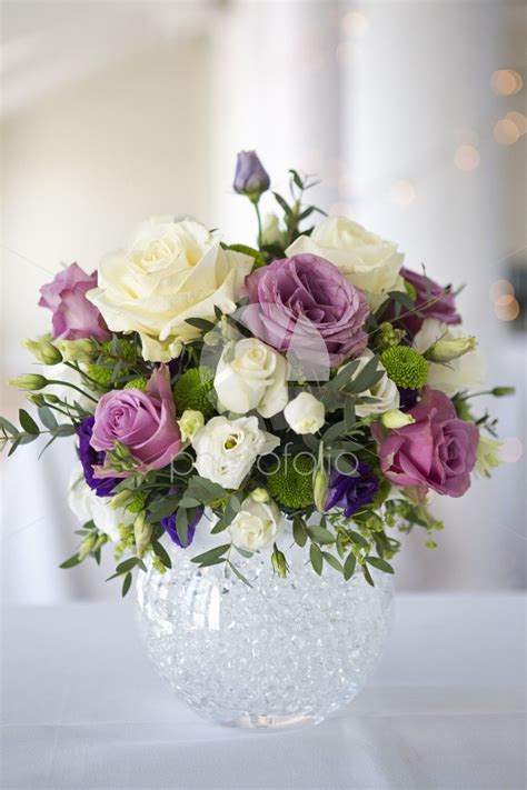 Arrangement Of White Pink And Purple Wedding Flowers Rosen