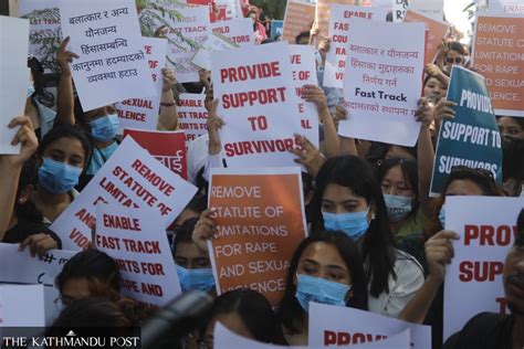Protest In Baluwatar Against Incidents Of Rape And Sexual Violence