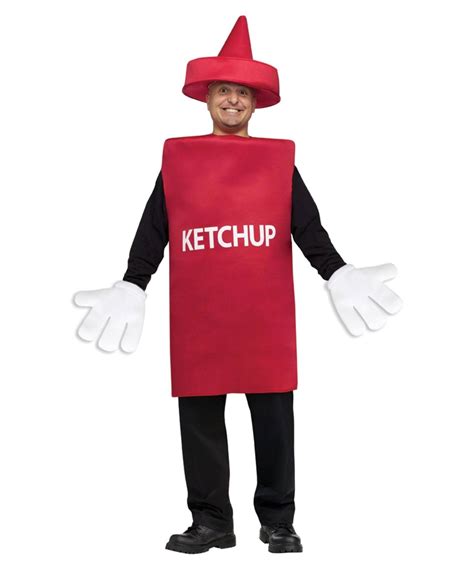 Adult Ketchup Squeeze Bottle Halloween Costume Adult Costumes