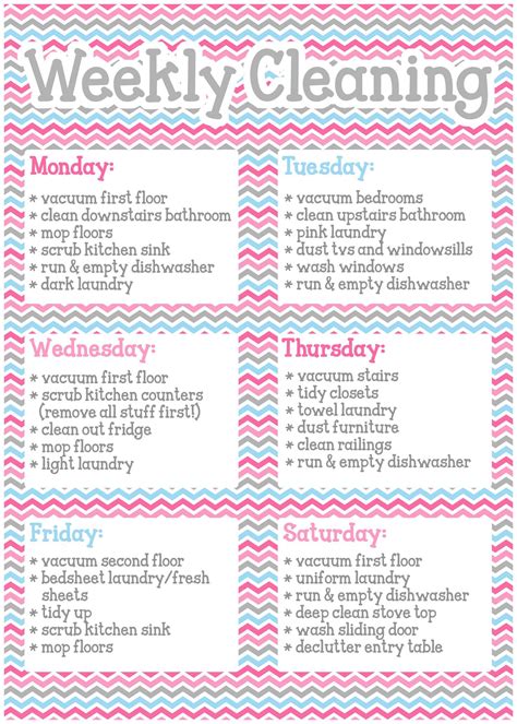 Cleaning Schedule - Is There Such a Thing? | Cleaning schedule, Cleaning schedule printable ...