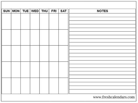 Printable Blank Calendar Printable Blank Monthly Calendar Activity