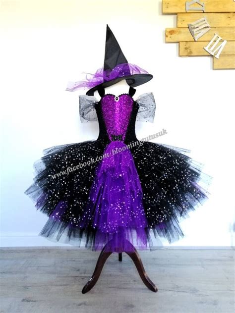 Black And Purple Witch Super Sparkly Tutu Dress And Hat Calf Etsy