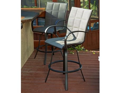 Aluminum Outdoor Bar Chairs Set Of 6 Aluminum And Wicker Swivel Patio