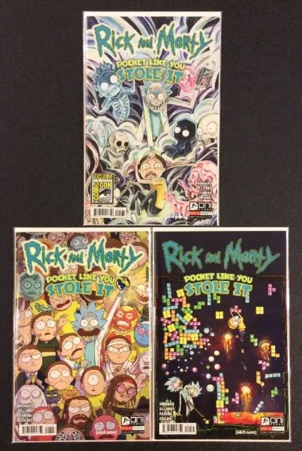 Rick And Morty Pocket Like You Stole It 1 Comics 3 Variantes 2017 Sdcc