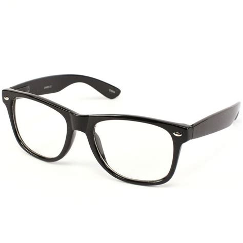 nerd geek retro clark kent clear lens buddy eye glasses black frame clarkkent eyewear