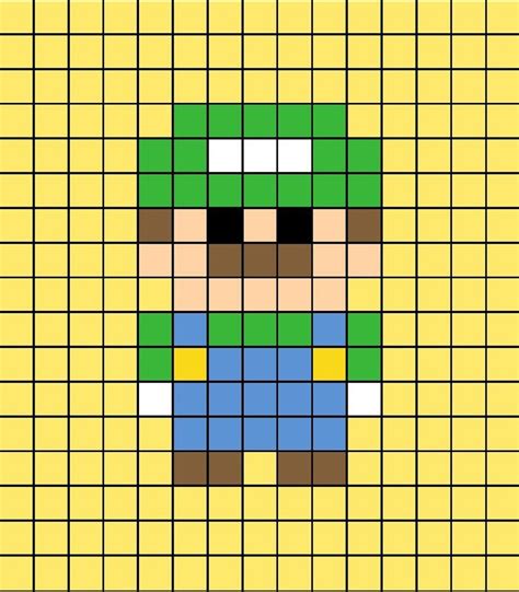 Luigi Pixel Art Easy Pixel Art Pixel Art Pixel Art Pattern