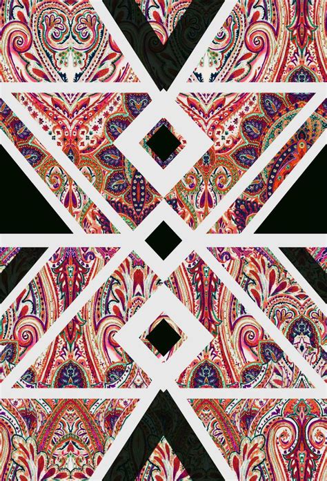 An Abstract Design With Many Different Colors And Patterns On It S