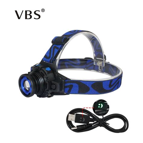 Head Flashlight 5w Zoomable Cree Q5 Headlamp Rechargeable Head Torch