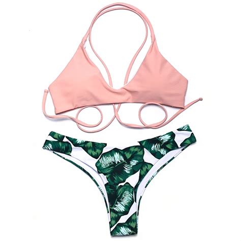 Trangel Sexy Push Up Bikini Set 2018 Women Swimwear Tops And Bottoms