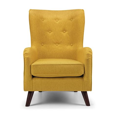 Shetland Mustard Tweed Fabric Accent Chair Sloane And Sons