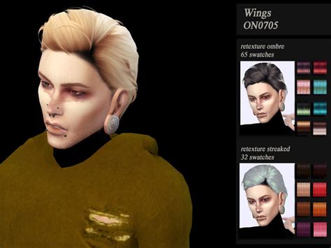 Honeyssims4 Recolor Retexture Male Hair Wings On0705 By Jenn Honeydew