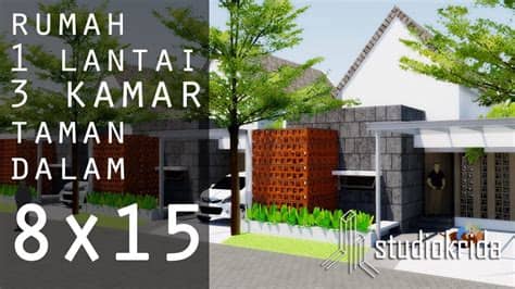 Desain rumah minimalis ini bisa dikatakan sebagai solusi tepat bagi mereka yang punya lahan sempit tapi budget cukup banyak buat. DESAIN RUMAH 1 LANTAI 3 KAMAR TAMAN DALAM DI 8x15 M2 - YouTube