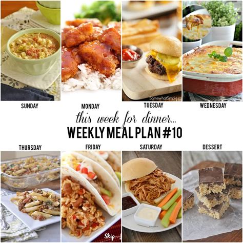 Weekly Meal Plan Week 10 The 36th Avenue