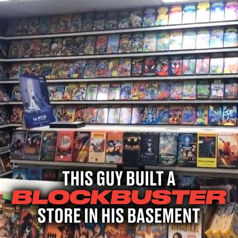 Guy Builds A Blockbuster Video Store In His Basement Imagine Movie Night At This Guys House 😮