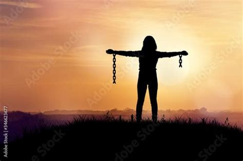Break Free Woman Breaking Chains