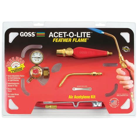 goss feather flame air acetylene torch outfits 3 16 acetylene b soldering brazing walmart