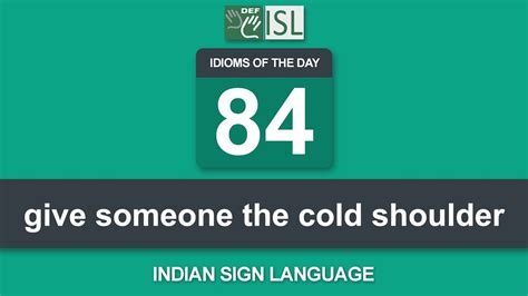 Give Someone The Cold Shoulder Idiom Of The Day Youtube