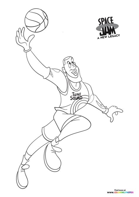Https://techalive.net/coloring Page/lebron James Space Jam Coloring Pages