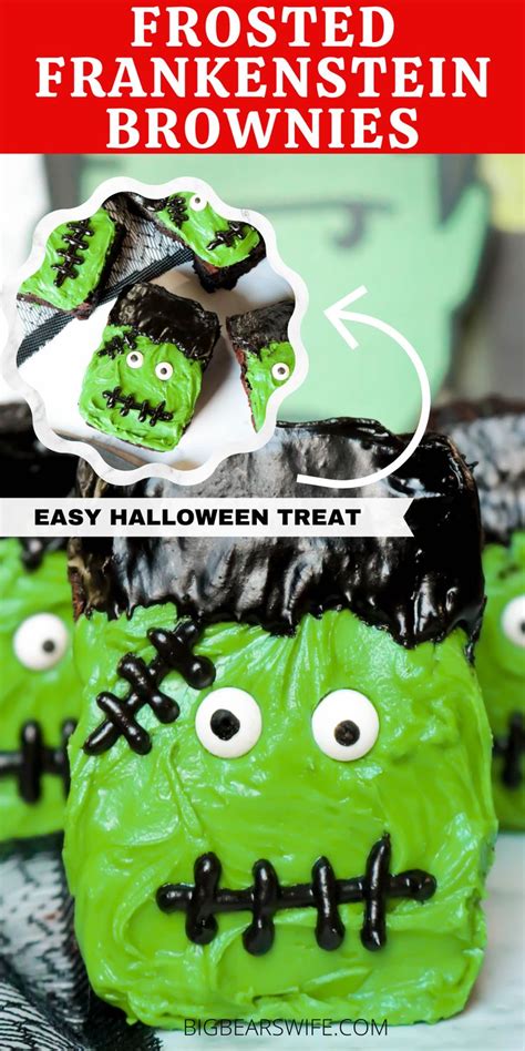 Frosted Frankenstein Brownie Recipe Fun Halloween Desserts