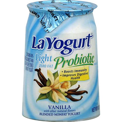 La Yogurt® Light Probiotic Vanilla Blended Nonfat Yogurt 6 Oz Cup