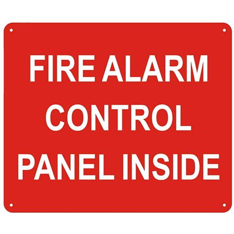 Fire Alarm Control Panel Inside Sign Reflective Aluminum 7x10