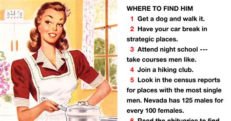 this dating advice from the 1950s will help you find a husband or not