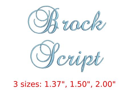 Brock Script Embroidery Font · Creative Fabrica