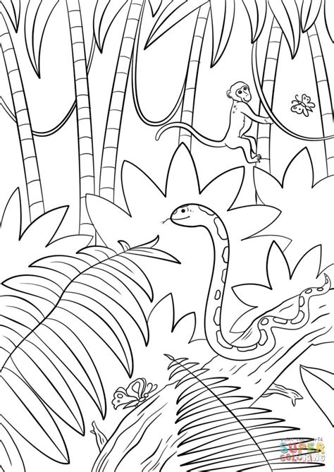 Coloring Page Jungle Printable Coloring