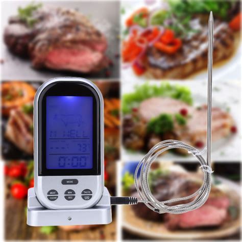Digital Bbq Thermometer Wireless Kitchen Oven Food Cooking Grill Smoker