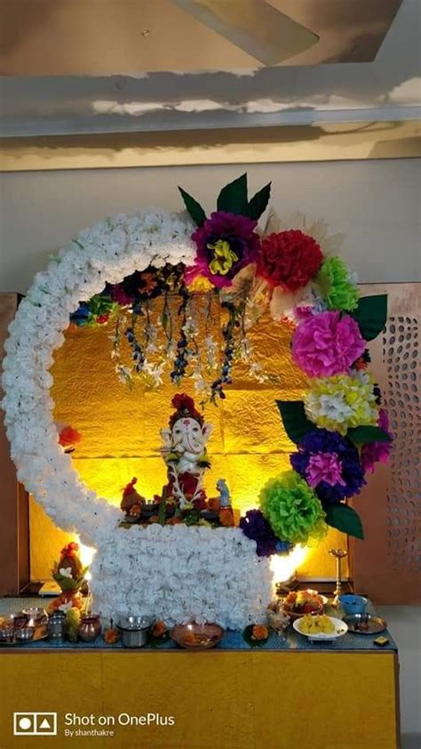 Flower Decoration For Ganpati Eco Friendly Ganpati Decoration Ganpati