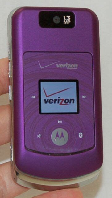 Motorola Verizon W755 Flip Cell Phone Purple Vcast Music 13 Mp Cam