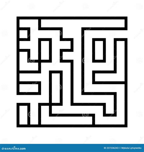 Maze Educational Logic Maze Game For Kids Finding The Right Way Stock