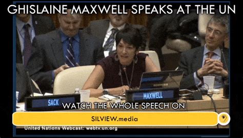 Ghislaine Maxwell Speaks At The United Nations I Represent Civil