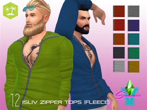 Isliv Zipper Top Fleece By Simmiev At Tsr Sims 4 Updates