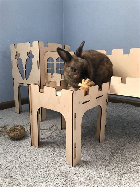 Wooden Rabbit House Bunny сastle Etsy