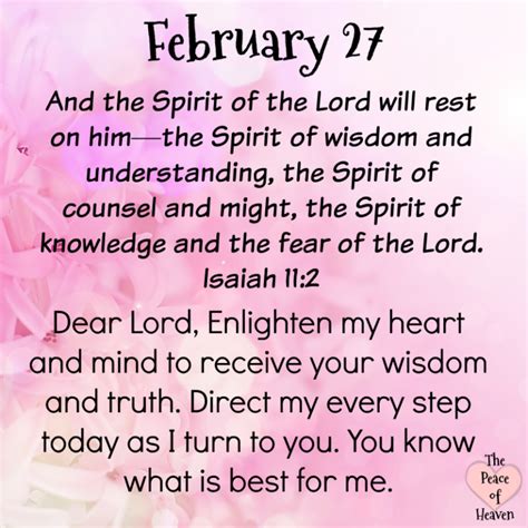 February 27 The Peace Of Heaven