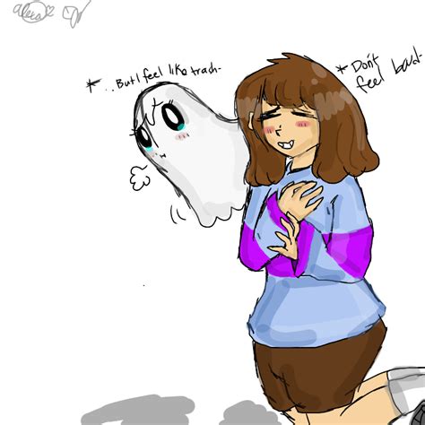 Female Frisk And Female Napstablook Undertale By Kellycheshire On