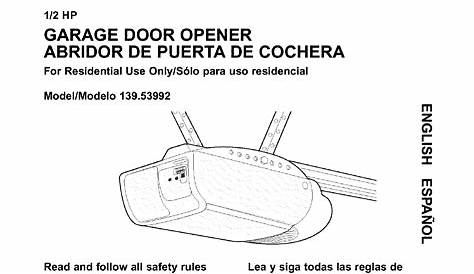 Craftsman Garage Door Opener Operating Manual | Dandk Organizer
