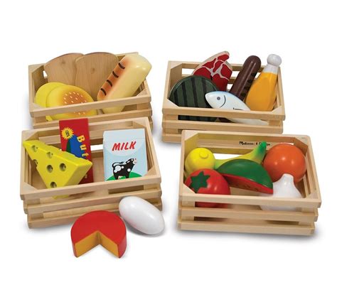 Melissa And Doug Food Groups Group Meals Wooden Play Food Pretend