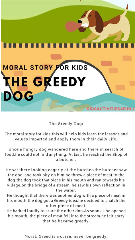 The Greedy Dogmoral Story For Kidsmust Read For Every