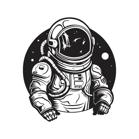 Astronauta Vector Concepto Digital Arte Mano Dibujado Ilustración
