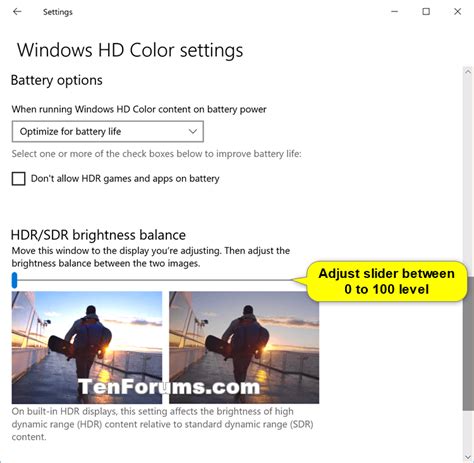 How To Change Hdr And Sdr Brightness Balance Level In Windows 10