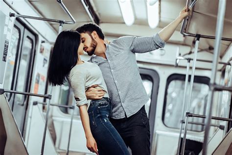 Young Romantic Couple In Subway Stock Photo Download Image Now