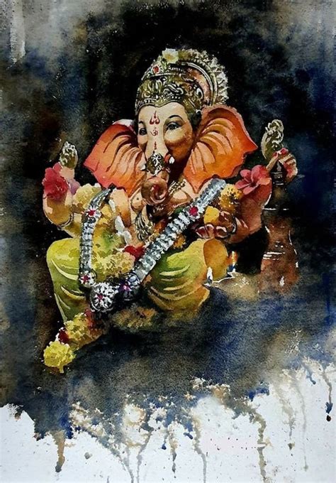 Aggregate 136 Ganpati Bappa Drawing With Colour Super Hot Vietkidsiq