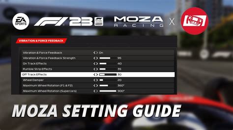 MOZA Setting Guide For F1 23 YouTube