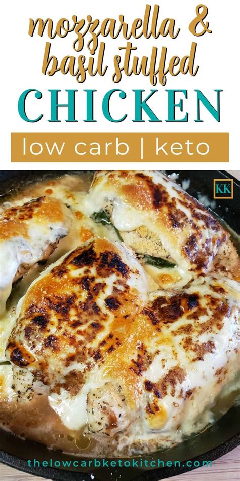 Layer the basil and mozzarella evenly on half of each breast and then fold it closed. Baked Chicken Stuffed with Mozzarella and Basil {Keto ...